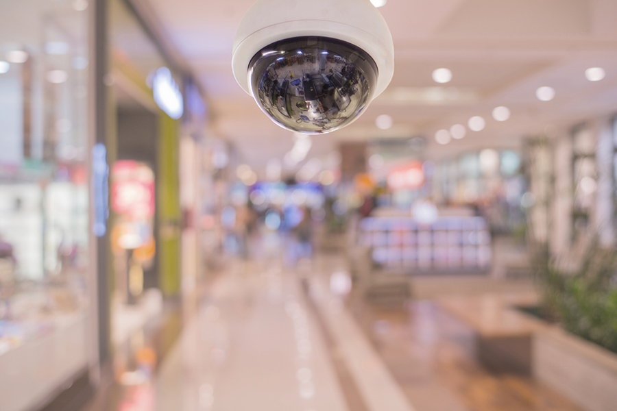 security camera inside a mall